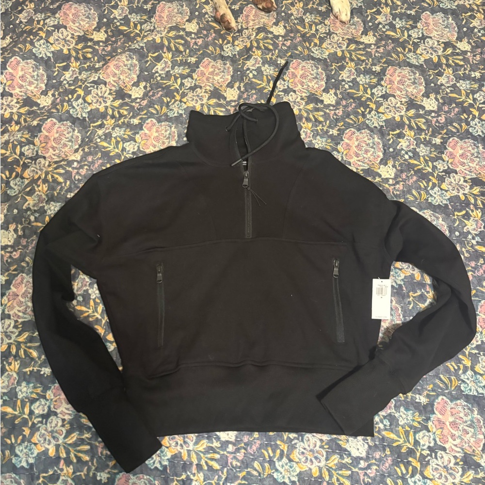 Black Quarter-Zip Pullover